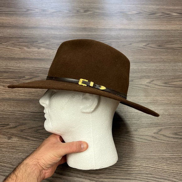 Stetson Brown Crushable Fedora Wool Hat 